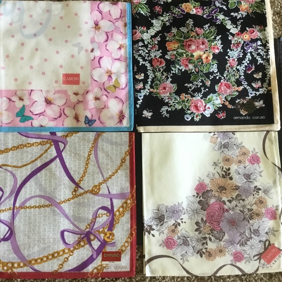 NWT ARMANDO CARUSO HANDKERCHIEF - Picture 5 of 9